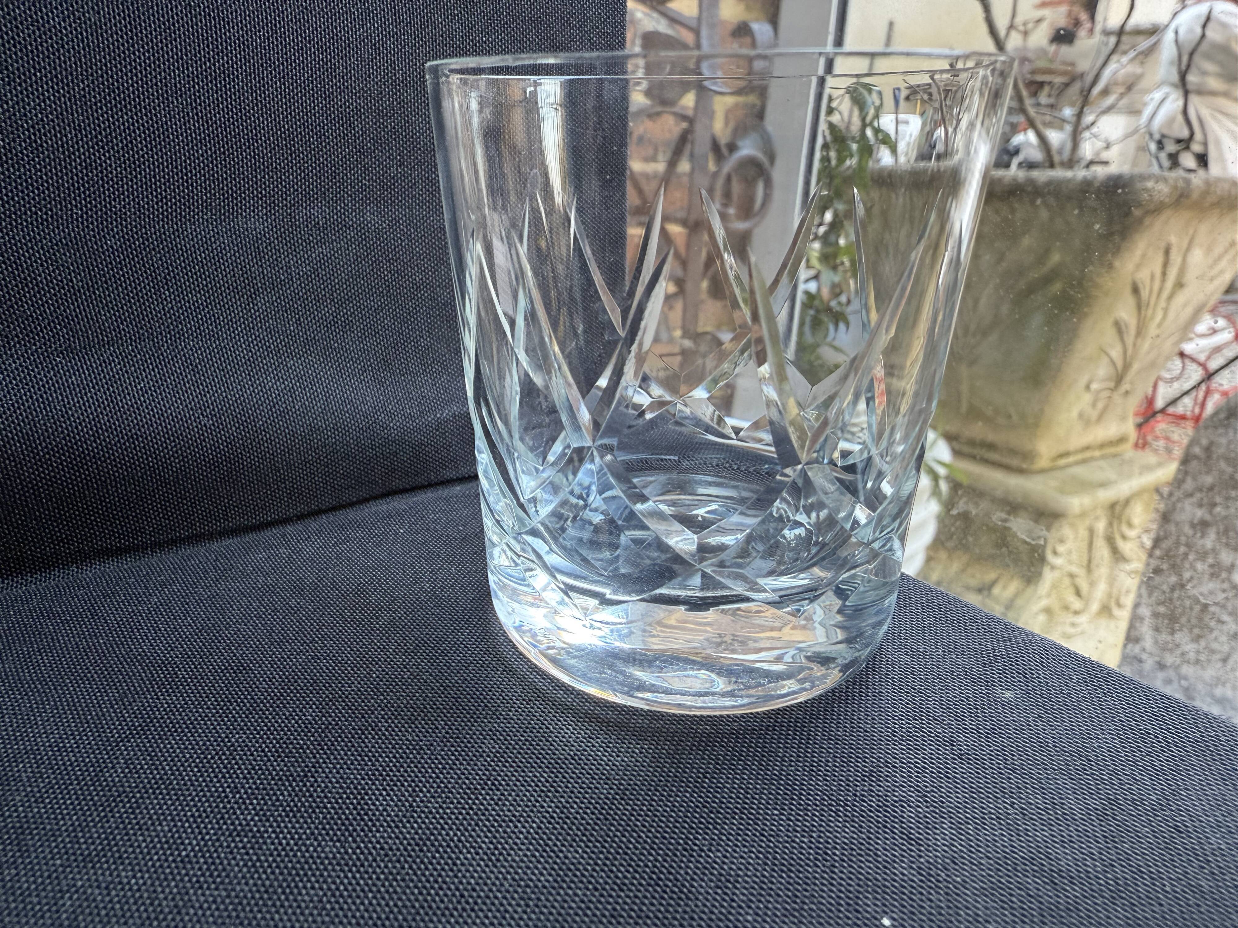 6 Verres à porto cristal taillé