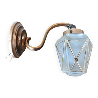 Applique  " lanterne " en cuivre 1910