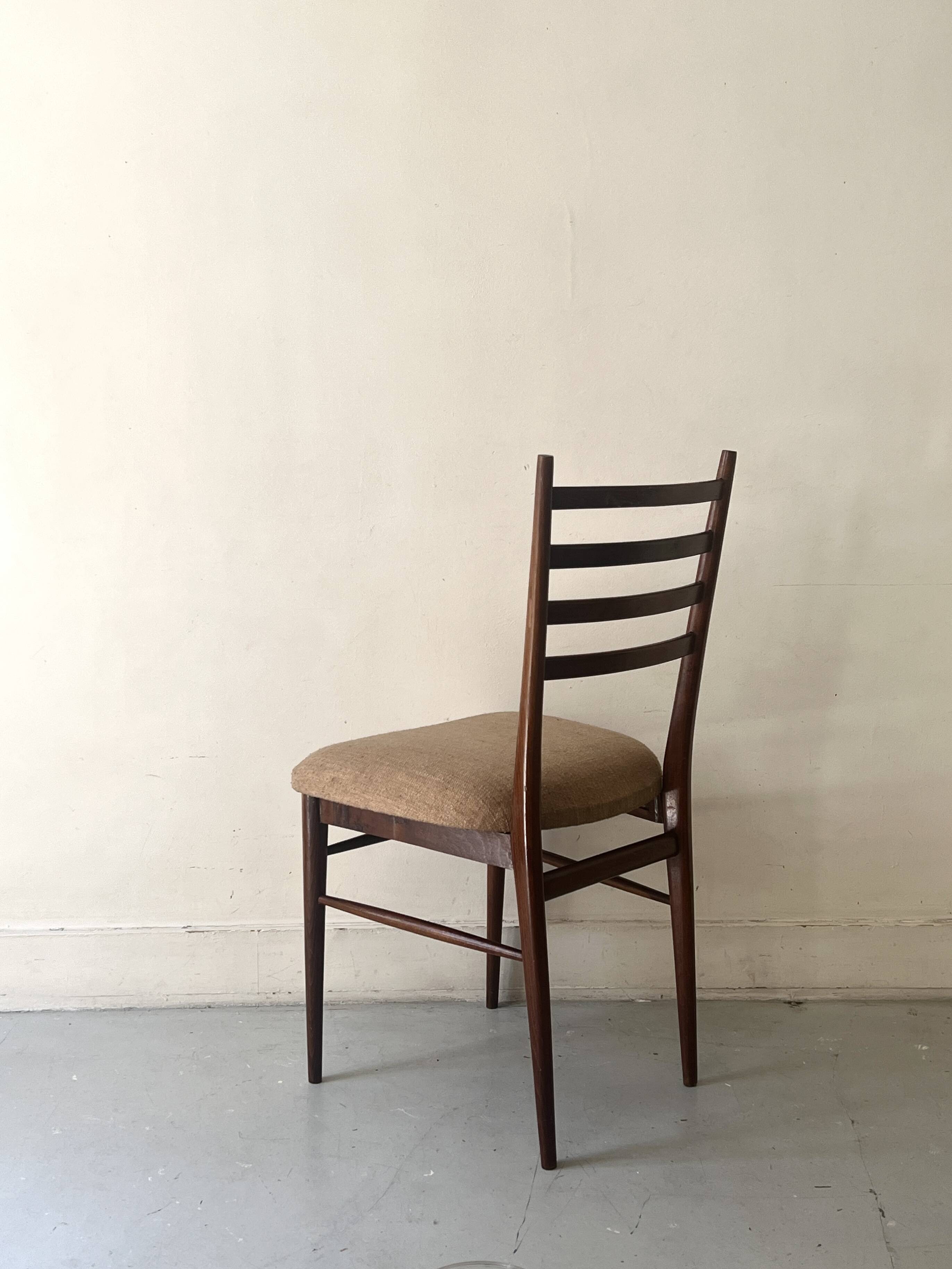 Wire wood chair in the style of Gio Ponti, Italy 1970.