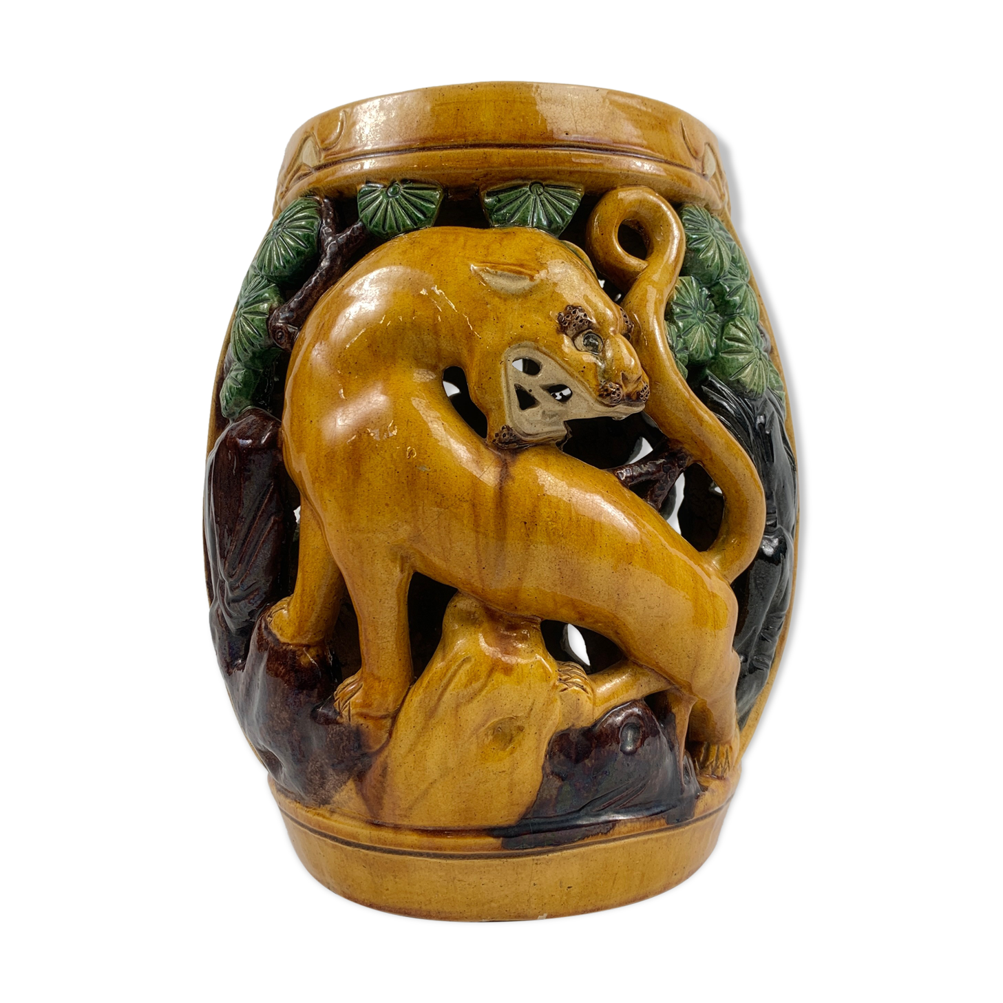 Ceramic garden stool Sancai china early twentieth century