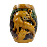 Ceramic garden stool Sancai china early twentieth century