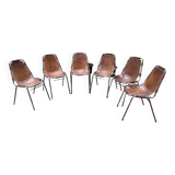 6 chaises Les Arcs Dalvera- Années 60