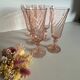 6 Rosaline Twisted Pink Champagne Flutes