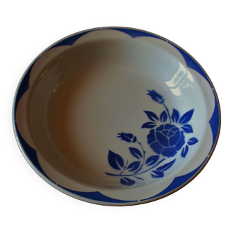 Round hollow dish Corsica Bleu Digoin Sarreguemines