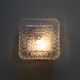 Small square ceiling light wall light in minimalist glass 1970 1980 seventies eighties LAMP-5046