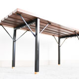 Rosewood bench set with rack Italia 1970s