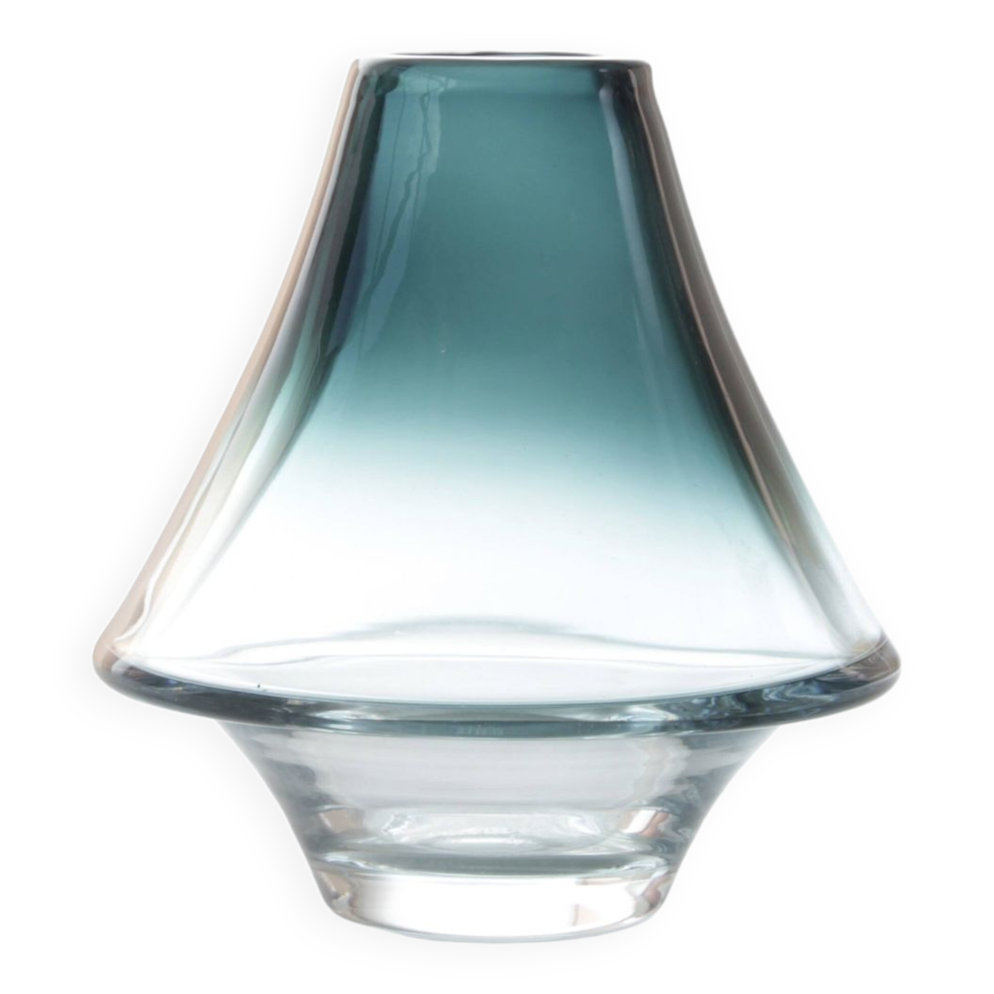 Scandinavian brown glass vase Lennart Andersson for Gullaskruf