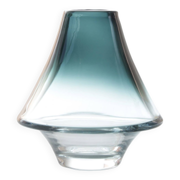 Scandinavian brown glass vase Lennart Andersson for Gullaskruf