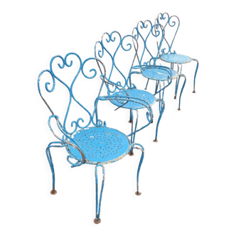 Old wrought iron garden furniture