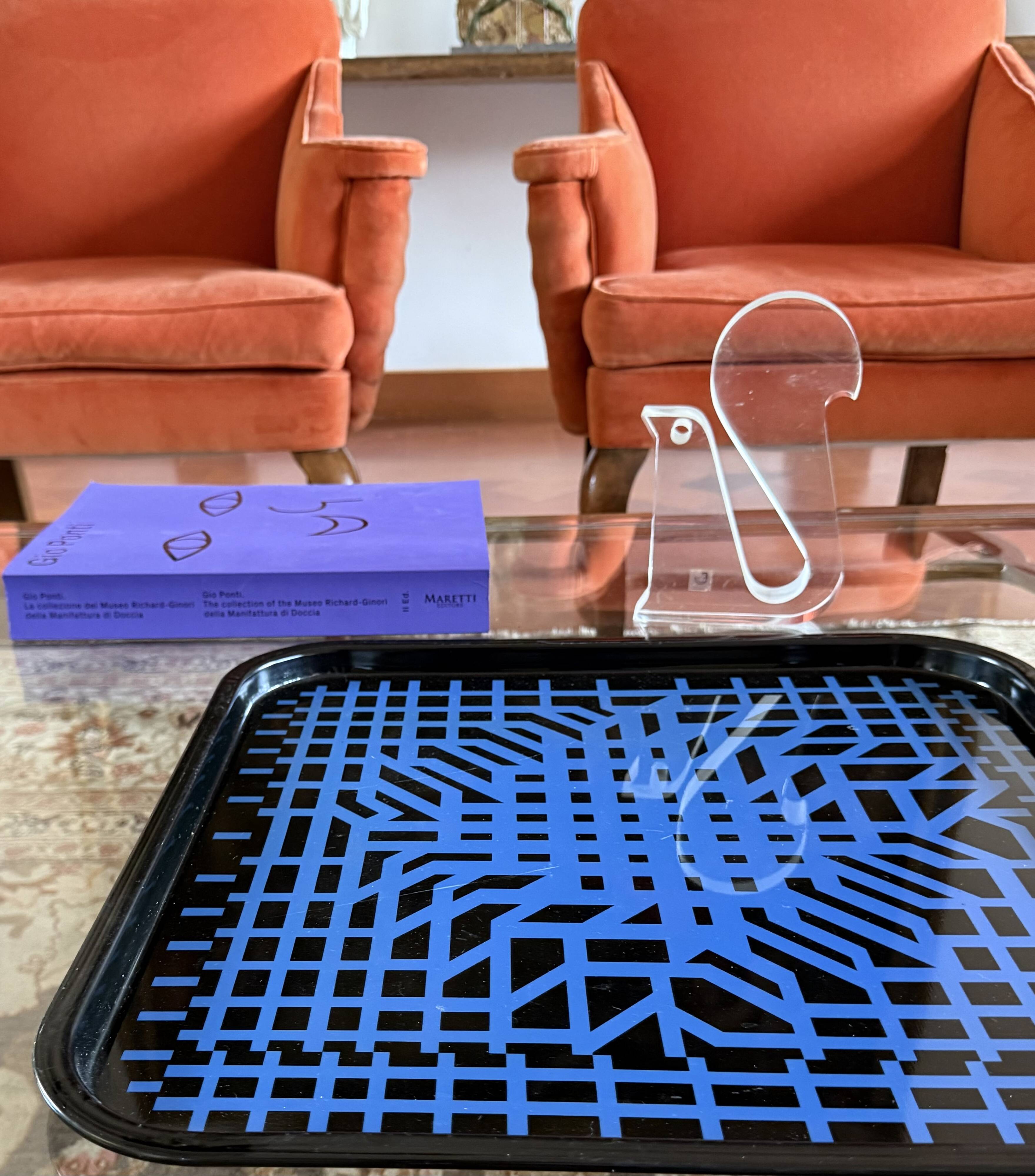 Victor Vasarely, Space age Op art metal tray, Limited edition Metalgraf Ita