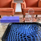 Victor Vasarely, Space age Op art metal tray, Limited edition Metalgraf Ita