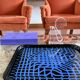 Victor Vasarely, Space age Op art metal tray, Limited edition Metalgraf Ita