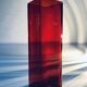 Vintage vase • red glass • 1970's