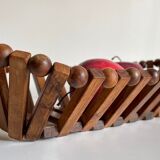Vintage turned wooden table basket