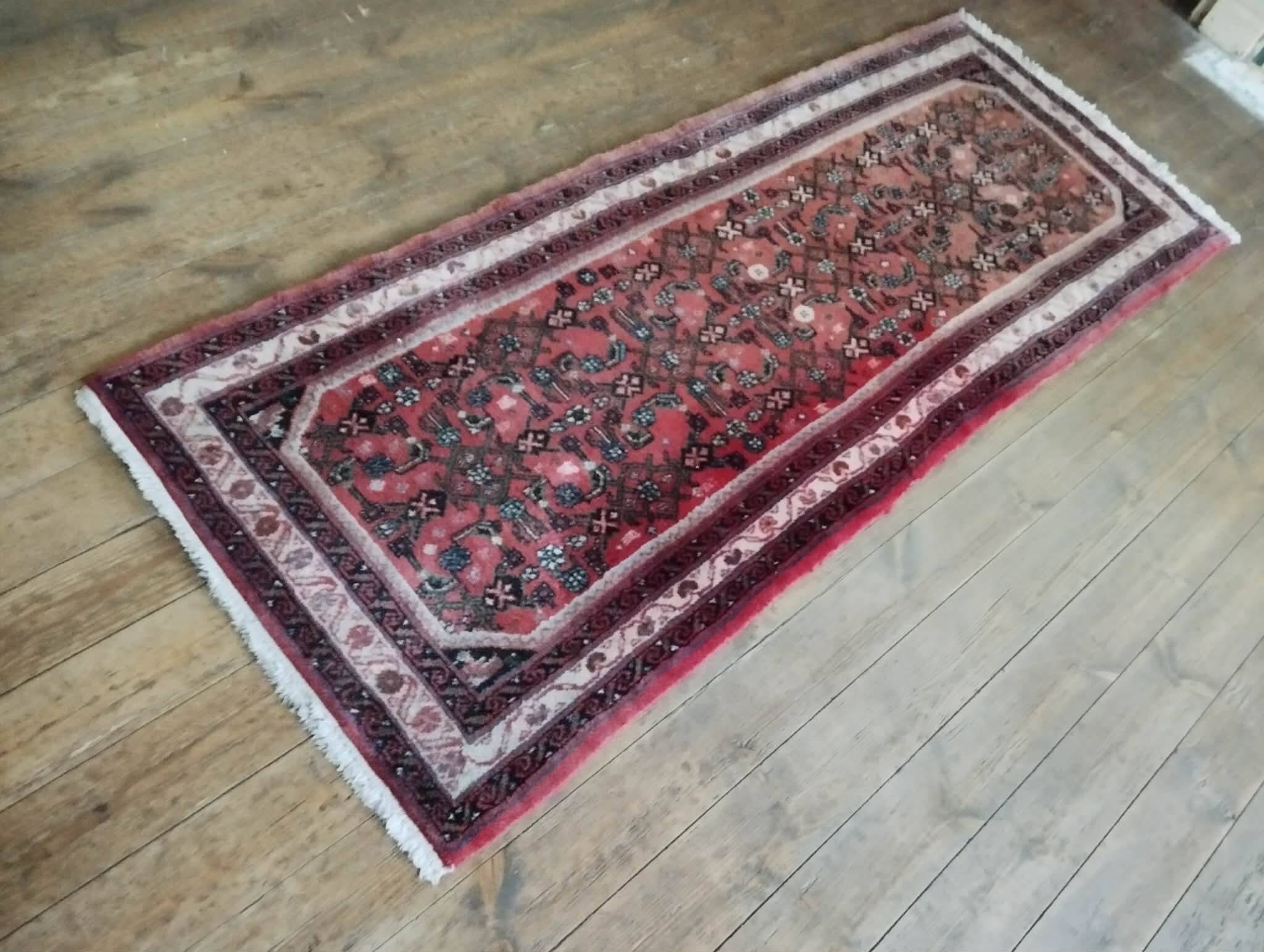 Tapis de couloir Hamadan fait main 200x79cm
