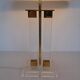 Hollywood Regency Acrylic Glass & Brass Table Lamp, Italy, 1970s