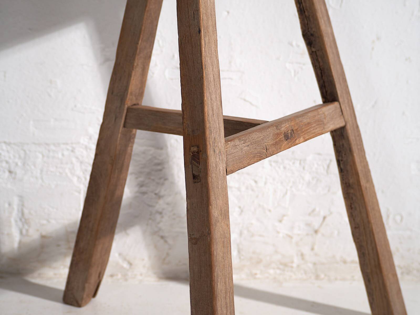 Antique wabi sabi style stool (c.1900) #6