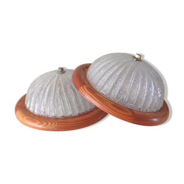 Pair of vintage wall lamps by Massive Belgium 1960