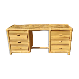 Homemade bamboo desk