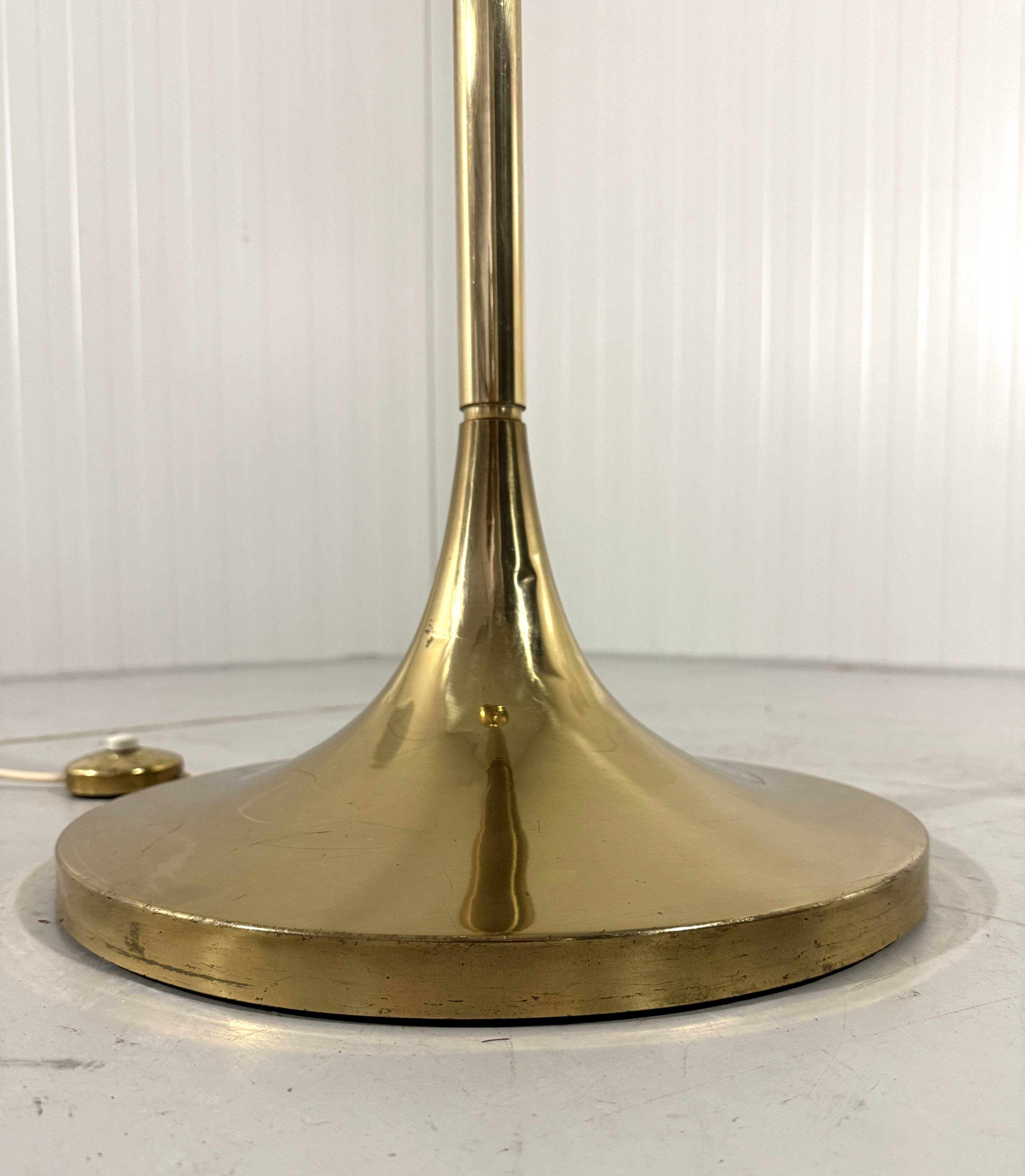 Vereinigte Werkstätten München brass & glass globe floor lamp 1960’s