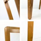 Lot de 4 chaises Mid-Century à barreaux, tissu vert foncé