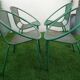 4 garden chairs suite half moon vintage 80s italian design