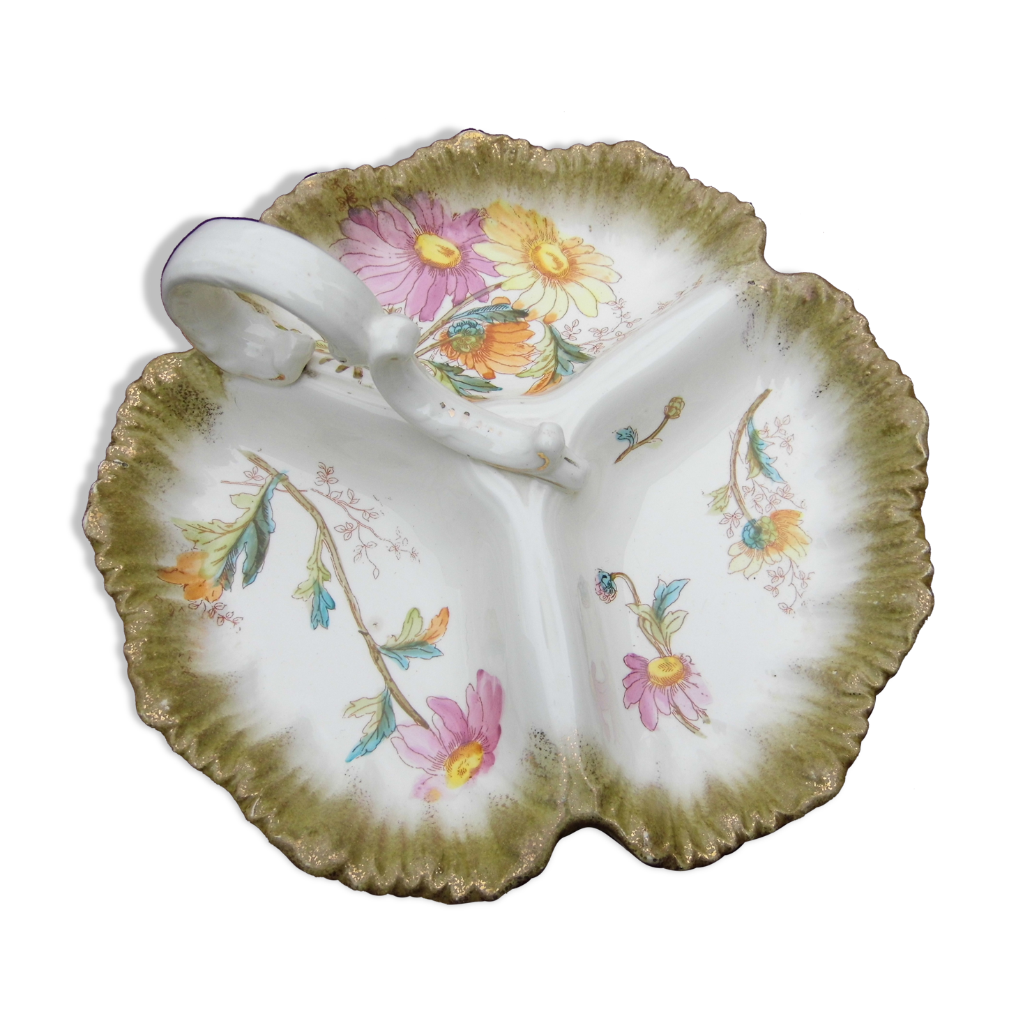 Dish with porcelain compartments, "beggar", art nouveau