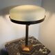 Old Art Deco Table Lamp in Brass & Glass