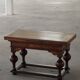 Table extensible en chêne avec marqueterie, baroque, ébéniste danois, XIXe siècle