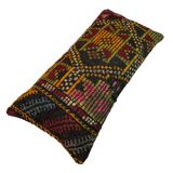 Vintage turkish kilim cushion cover , 30 x 60 cm