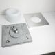 Doria Wall Light 1960 Alu Opaline + chrome LED bulb, Germany