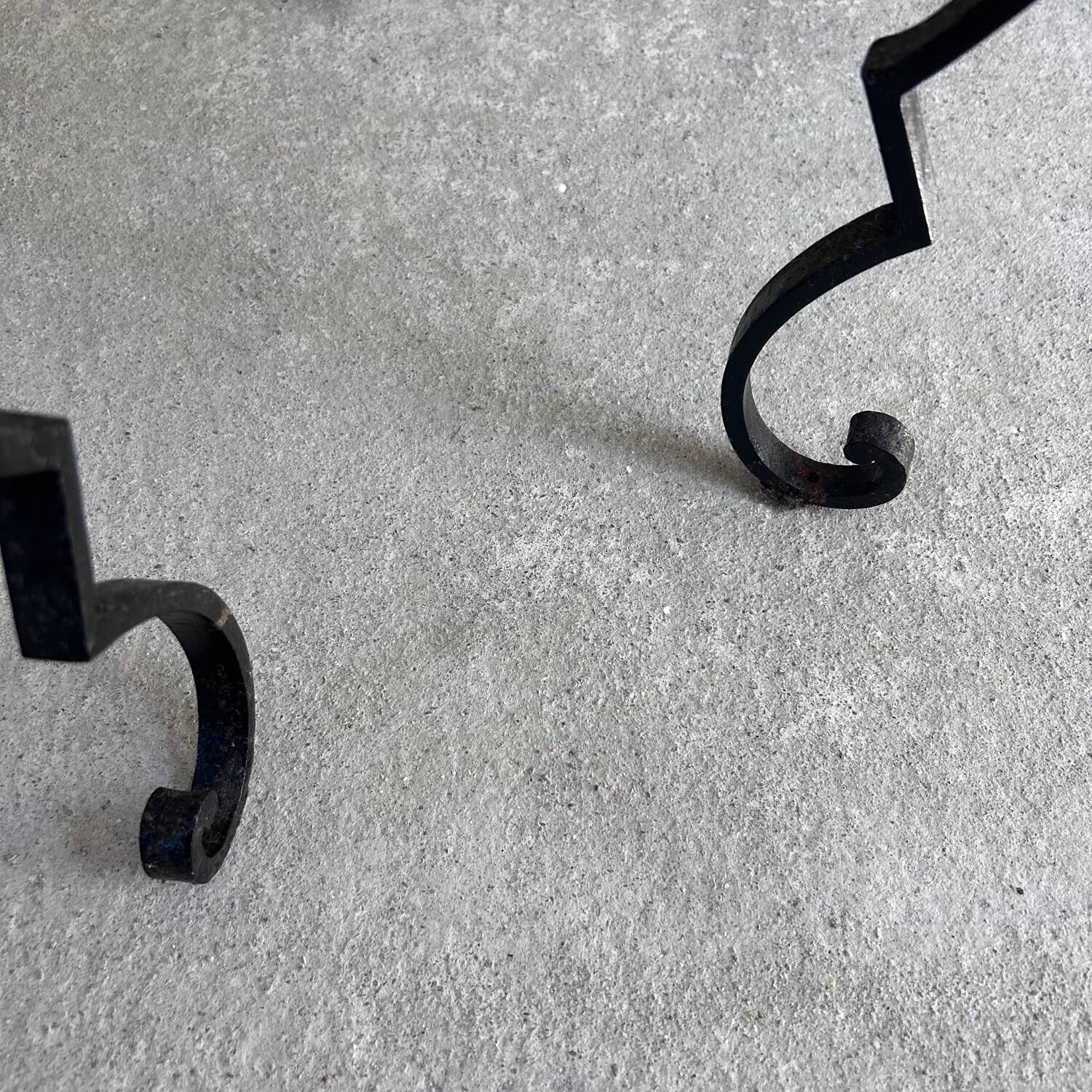 Wrought iron side table