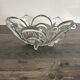 Vintage molded pressed glass bowl on foot