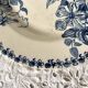 Dish, Bordeaux iron earth compote dish, clematis