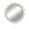 Miroir en forme de fleur au milieu du siècle avec rétro-éclairage