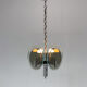 Unique art deco chrome & glass chandelier, 1920's