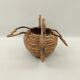 Hen-shaped wicker egg basket