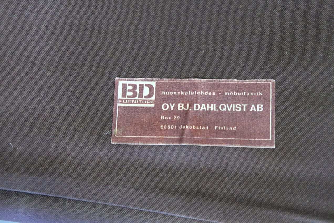 Mid-century Finnish leather lounge chair by Oy BJ Dahlqvist for BD Furniture, 1960s