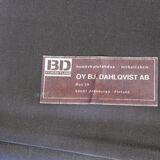 Mid-century Finnish leather lounge chair by Oy BJ Dahlqvist for BD Furniture, 1960s