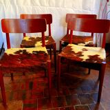 4 vintage Scandinavian cow chairs