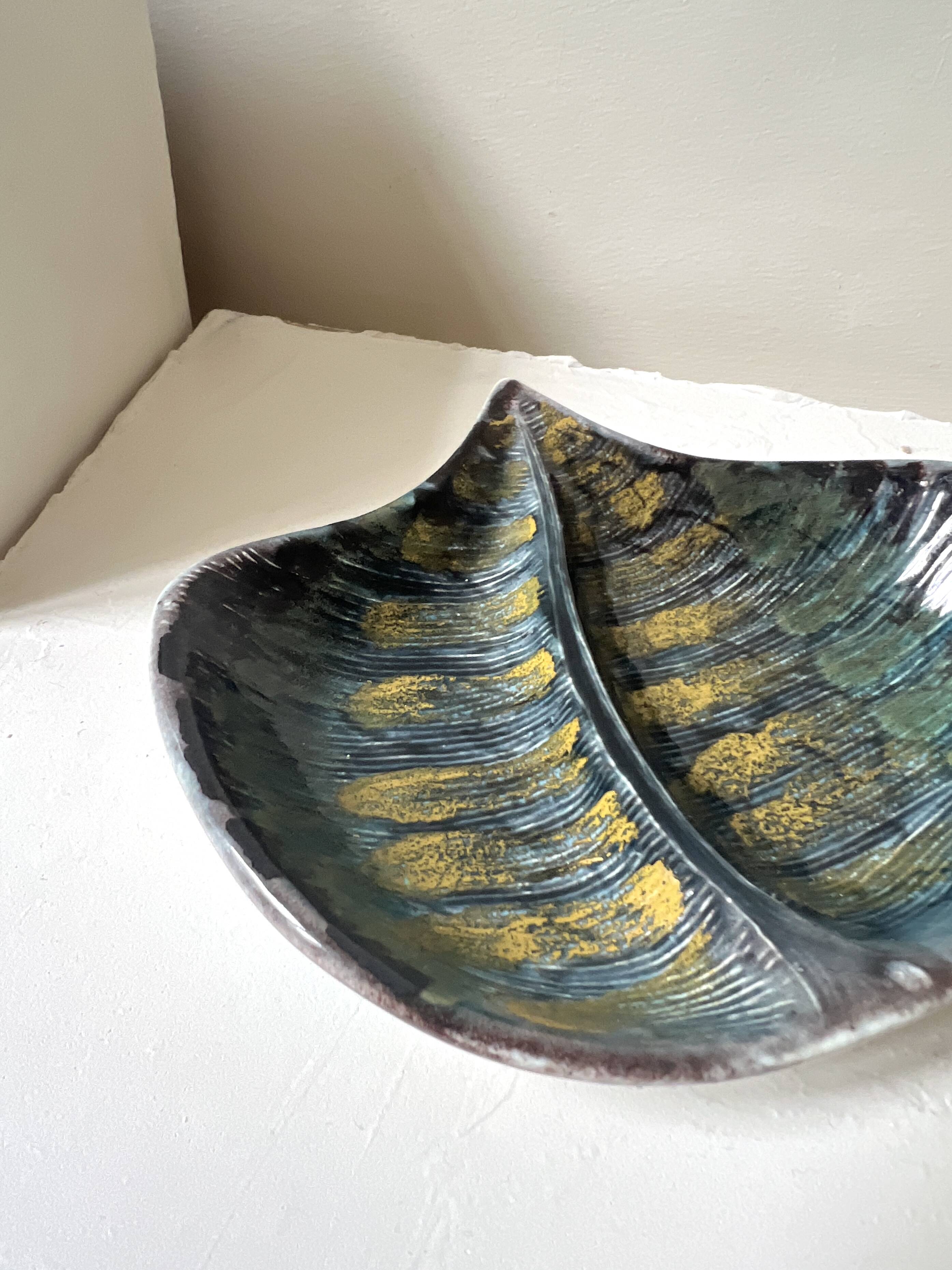 Enamelled ceramic pocket bowl – Vallauris / 1950s-70s