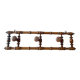 Coat rack with three hooks in turned bamboo-style wood, late 19th century