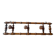 Coat rack with three hooks in turned bamboo-style wood, late 19th century