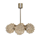 Suspension with six glass Lampshade cut, 60 years