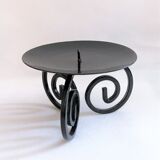 Black wrought iron picnic candle holder