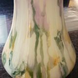 Large vase, blown glass with colored inclusions, Murano design from the 80s