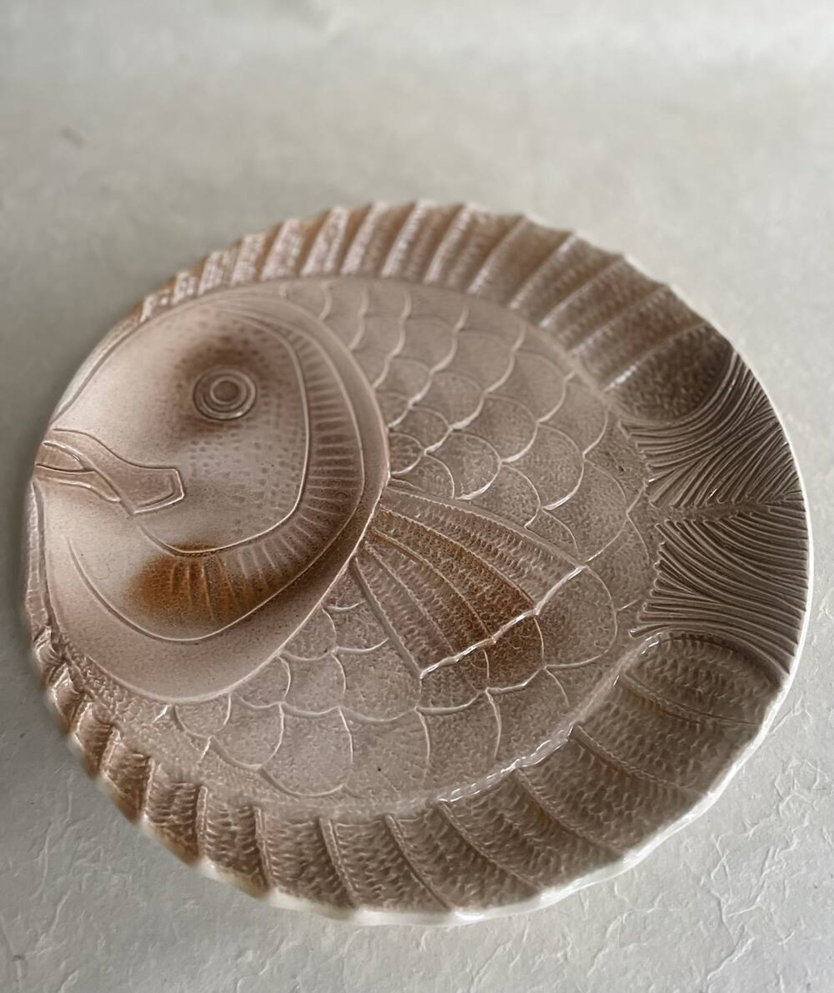 Set of 6 fish plates in ceramic – Sarreguemines
