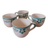 4 St-Clément earthenware coffee cups.