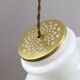 Mid-Century Italian Brass and Opaline Pendant Lamp