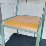 Set of 4 wood and metal chairs